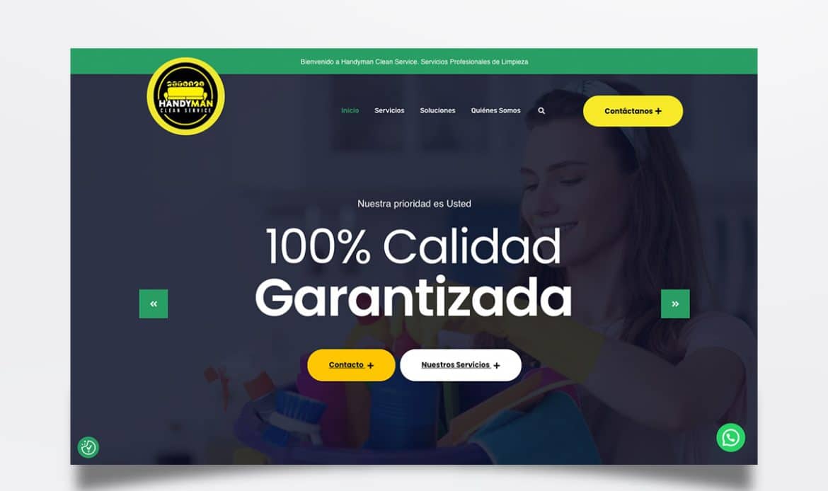Página web de Handyman Clean Service diseñada por BIM Soluciones