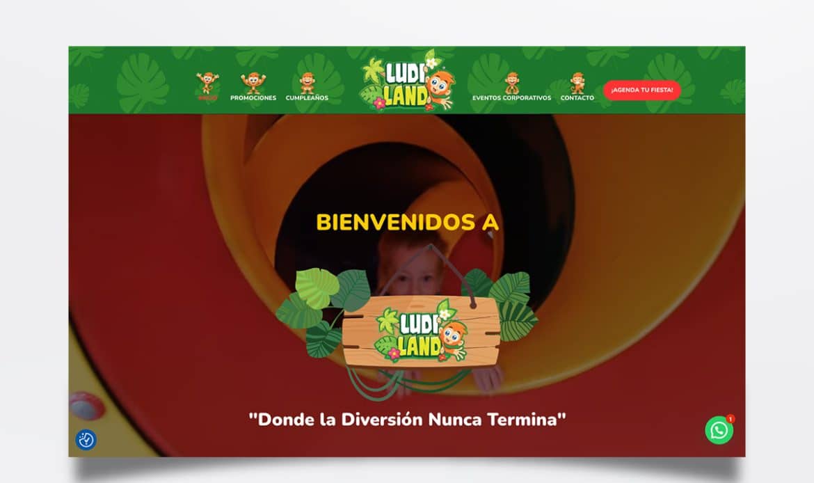 Página web de Ludiland diseñada por BIM Soluciones