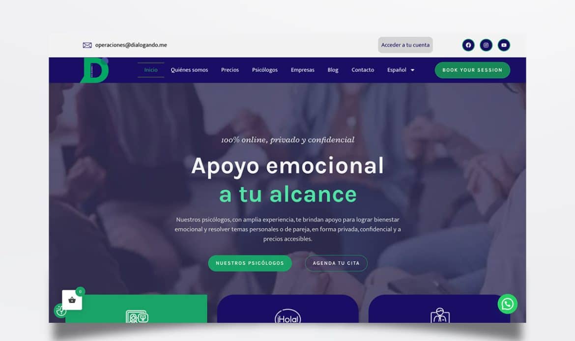 Página web de Dialogando diseñada por BIM Soluciones