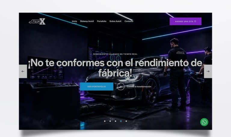 Página web de AutoX diseñada por BIM Soluciones