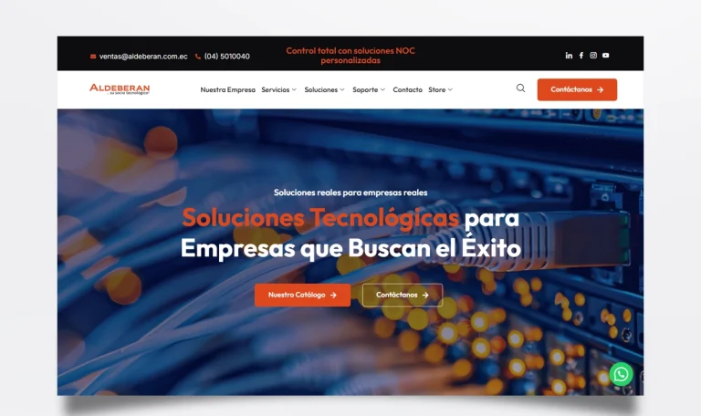Página web de Aldeberan diseñada por BIM Soluciones