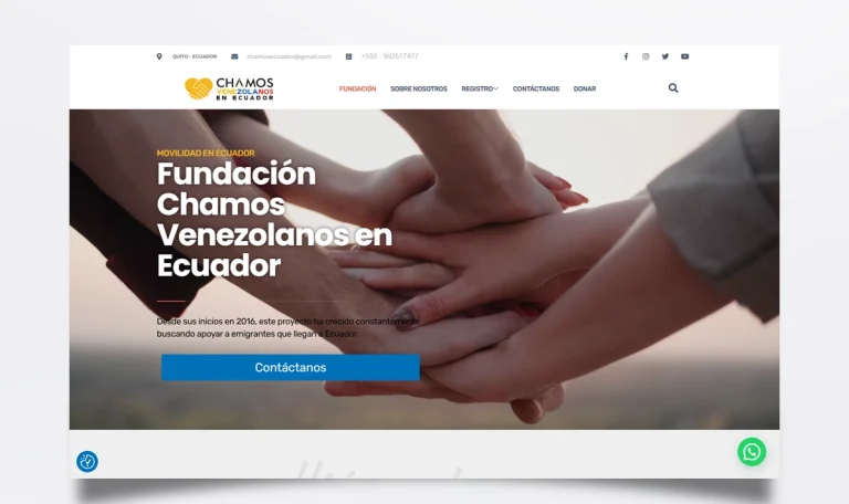 Página web de Chamos Venezolanos diseñada por BIM Soluciones