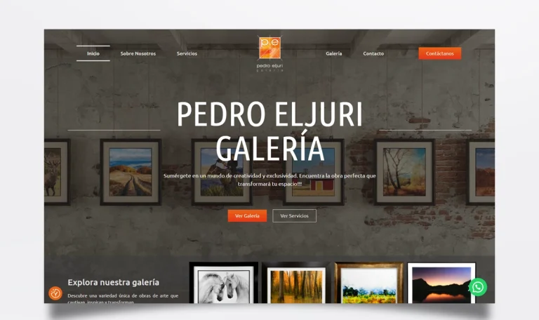 Página web de Pedro Eljuri Galería diseñada por BIM Soluciones