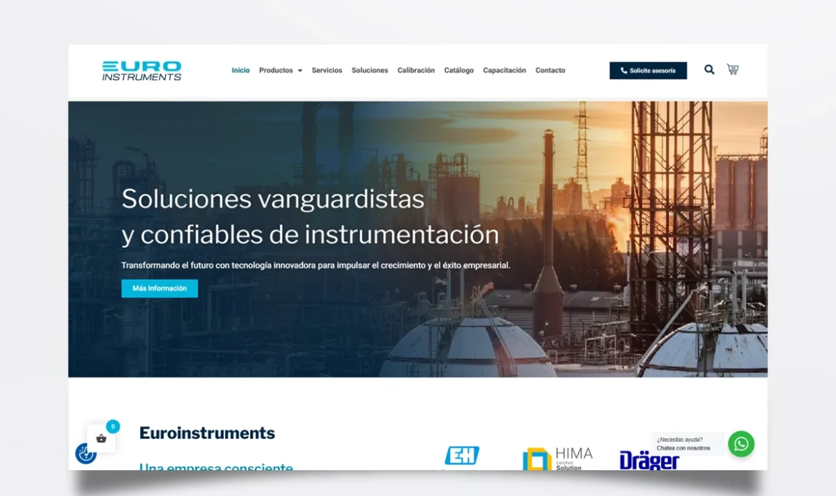 Página web de Euro Instruments diseñada por BIM Soluciones