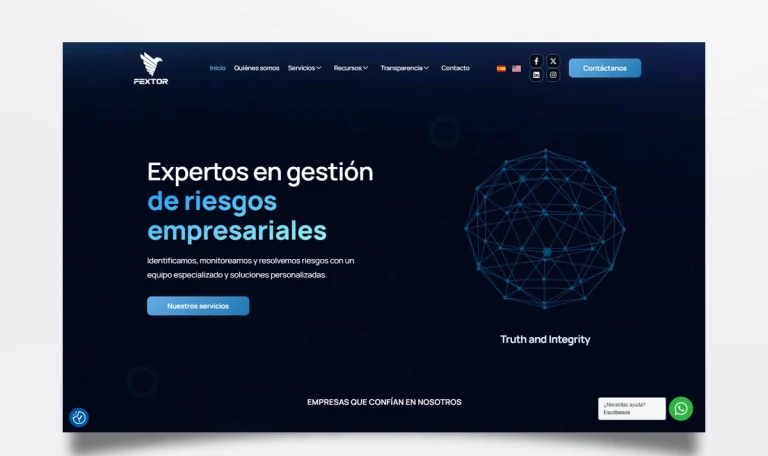 Página web de Fextor diseñada por BIM Soluciones