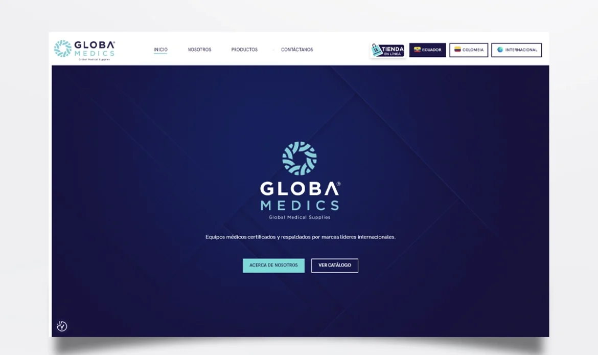 Página web de Globamedics diseñada por BIM Soluciones