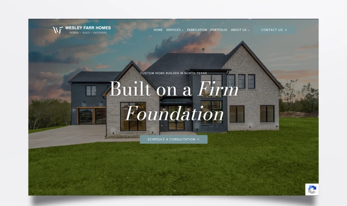 Página web de Wesley Farr Homes diseñada por BIM Soluciones