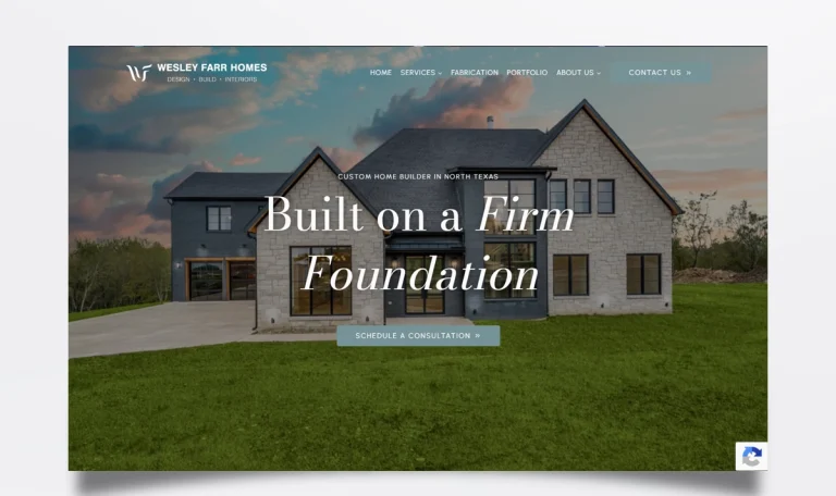 Página web de Wesley Farr Homes diseñada por BIM Soluciones