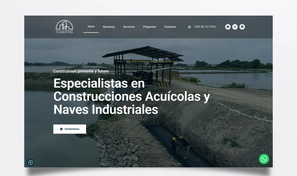 Página web de BH Constructores diseñada por BIM Soluciones