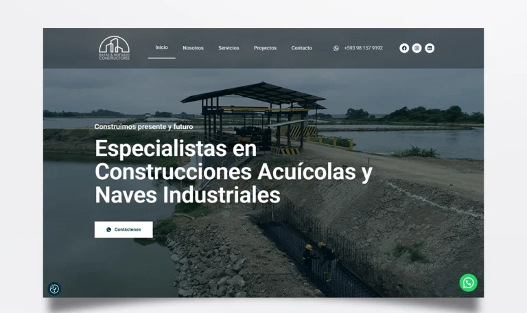 Página web de BH Constructores diseñada por BIM Soluciones