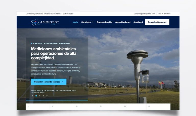 Página web de Ambigest diseñada por BIM Soluciones