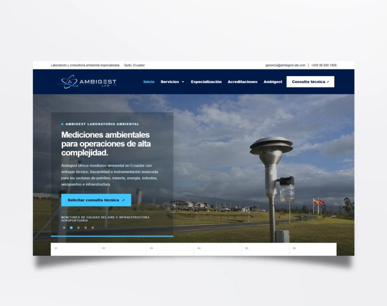 Página web de Ambigest diseñada por BIM Soluciones