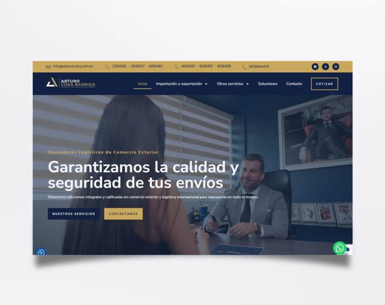 Página web de Arturo Coka Barriga diseñada por BIM Soluciones