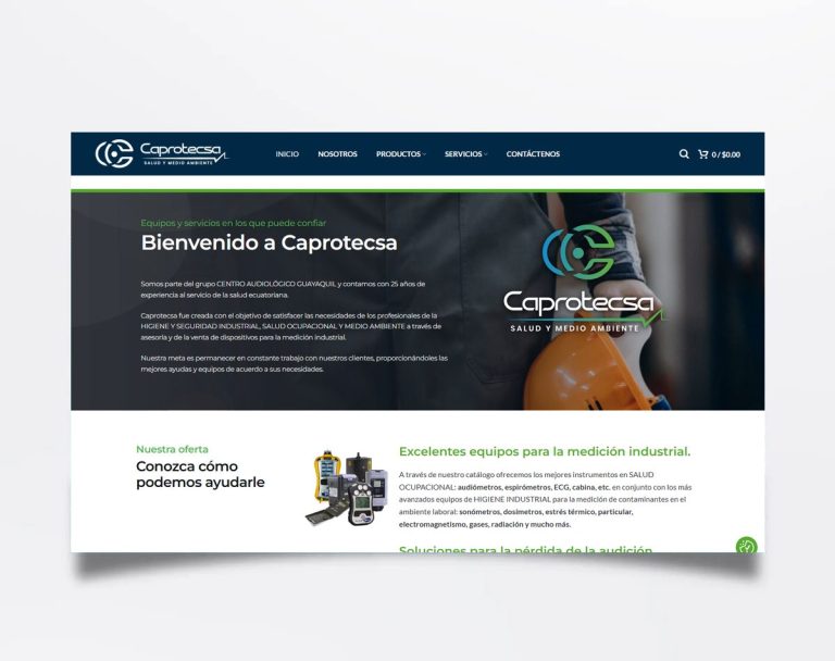 Página web de Caprotecsa diseñada por BIM Soluciones