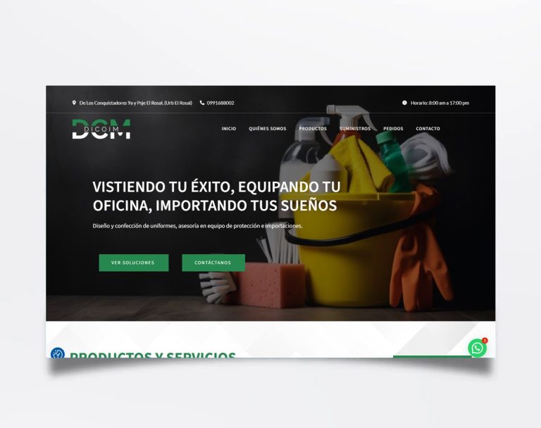 Página web de Dicoim diseñada por BIM Soluciones
