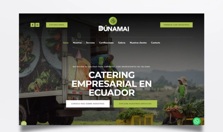Página web de Dunamai diseñada por BIM Soluciones