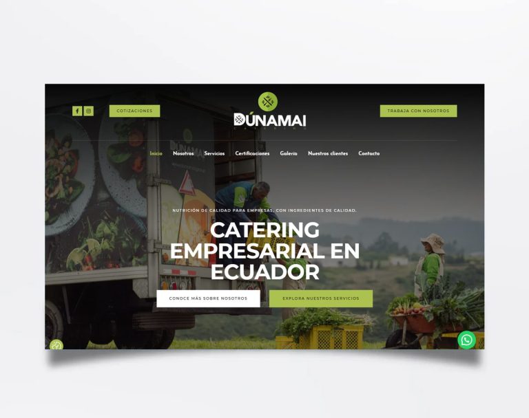 Página web de Dunamai diseñada por BIM Soluciones