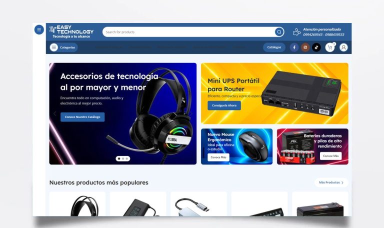 Página web de Easy Technology diseñada por BIM Soluciones