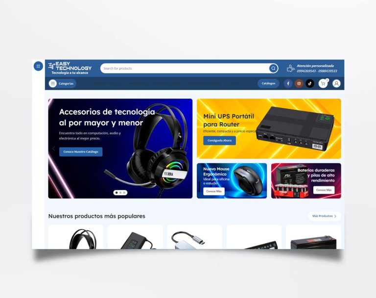 Página web de Easy Technology diseñada por BIM Soluciones