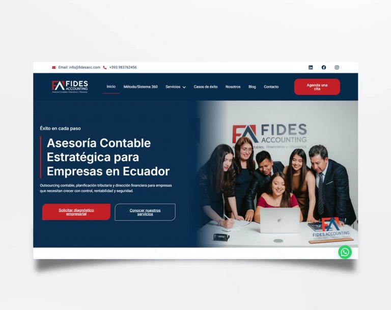 Página web de Fides Accounting diseñada por BIM Soluciones