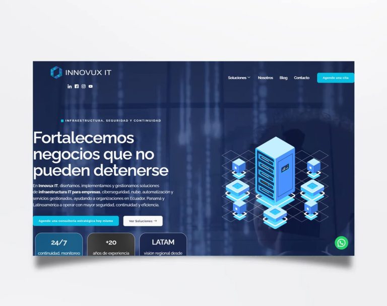 Página web de Innovux IT diseñada por BIM Soluciones