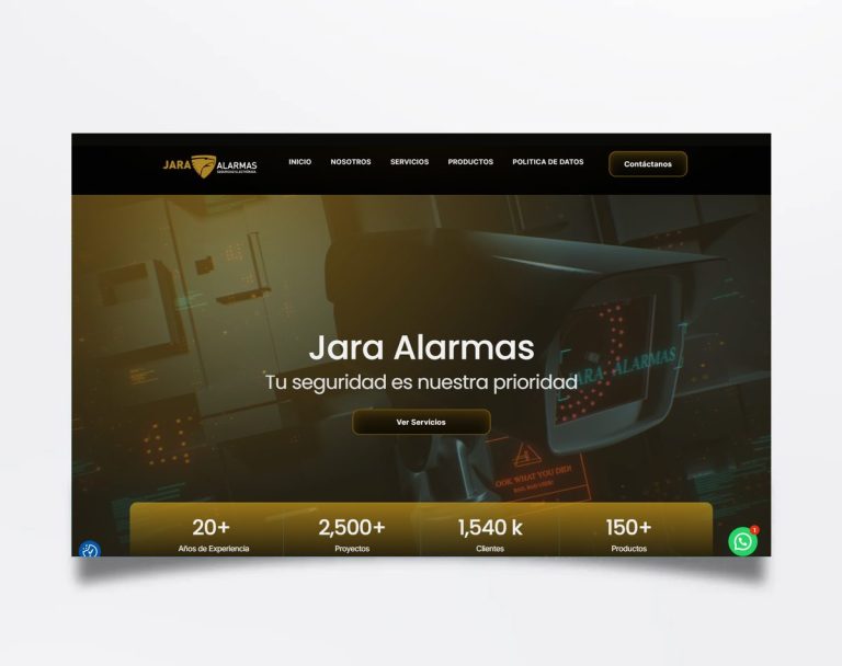 Página web de Jara Alarmas diseñada por BIM Soluciones