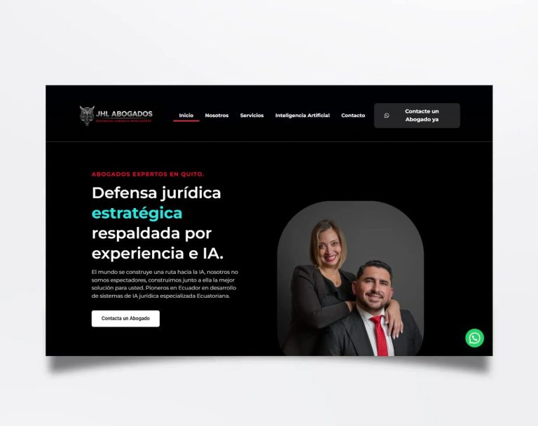 Página web de JHL Abogados diseñada por BIM Soluciones