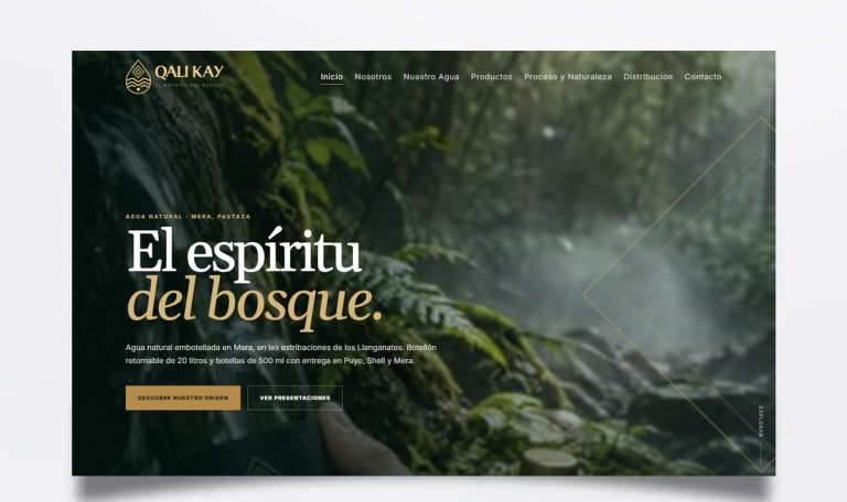 Página web de Qali Kay diseñada por BIM Soluciones