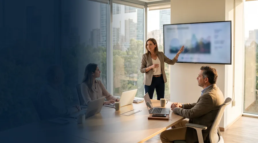 Equipo comercial de una empresa de servicios en CDMX revisa los contactos que llegaron por sus anuncios en Google