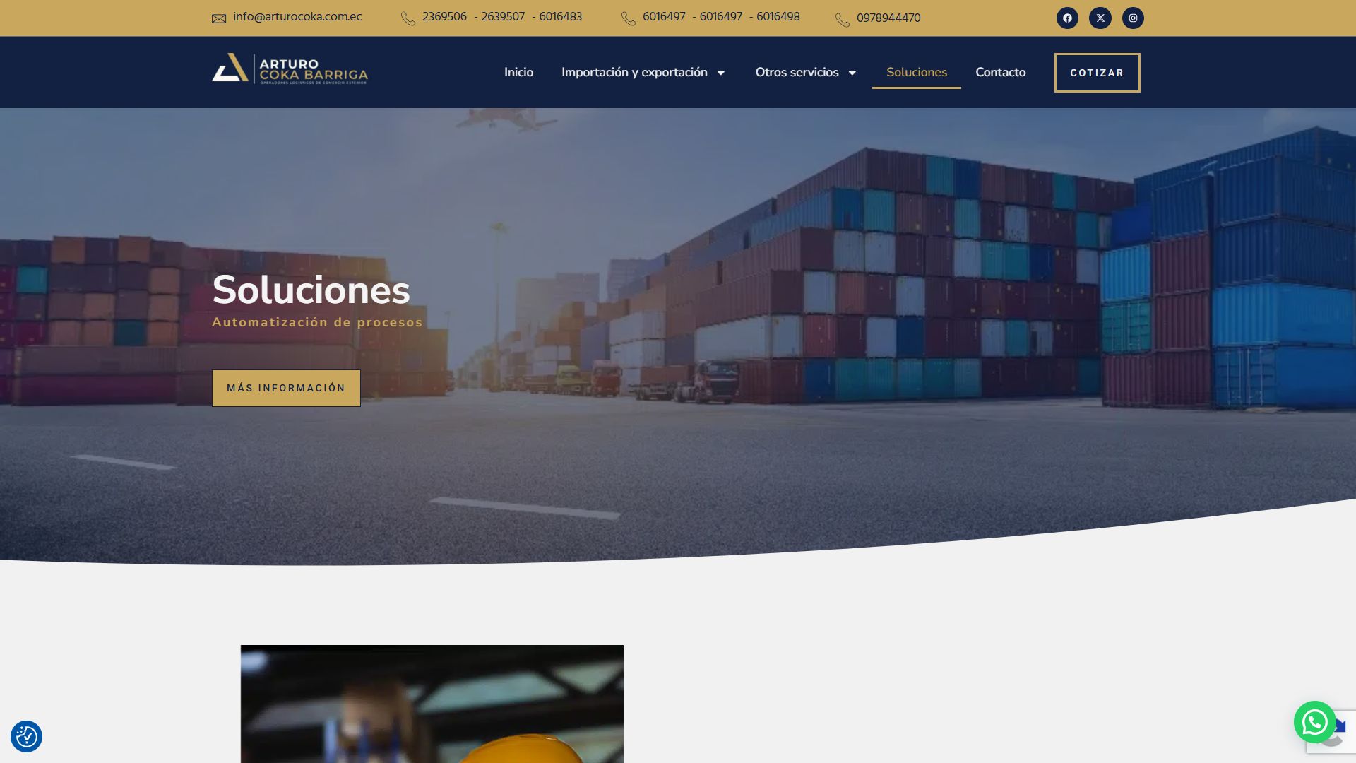Página de soluciones de la web de Arturo Coka Barriga